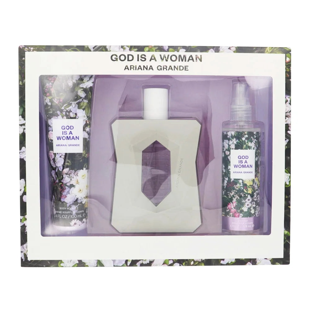 ARIANA GRANDE God is a woman Eau De Parfum Spray 3.4 oz & Body Mist 4 oz