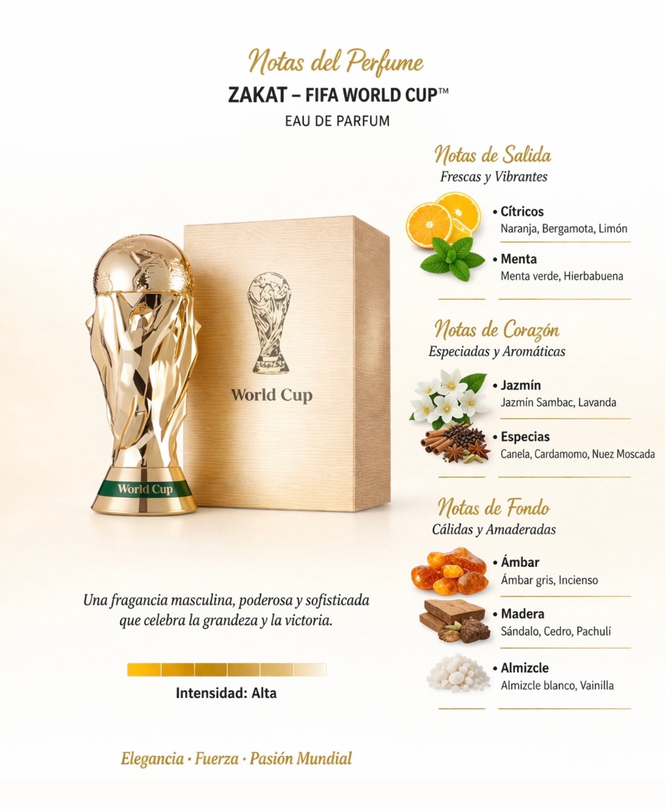 World Cup By ZAKAT EDP 2.7oz Soccer Inspired Men Fresh Cologne Sealed