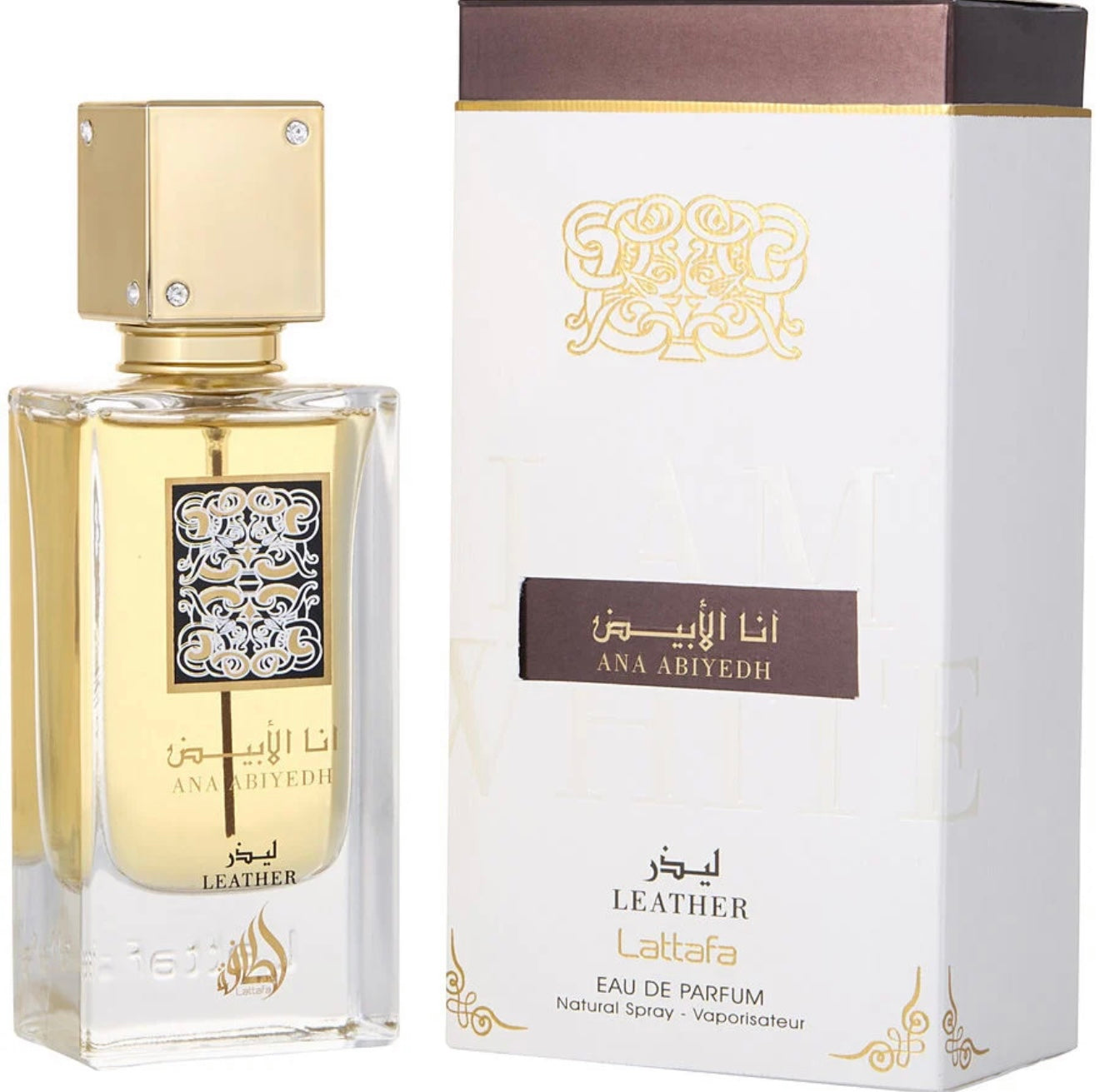 Lattafa Ana Abiyedh Leather EDP 2 oz Spray Unisex Perfume Elegant Scent