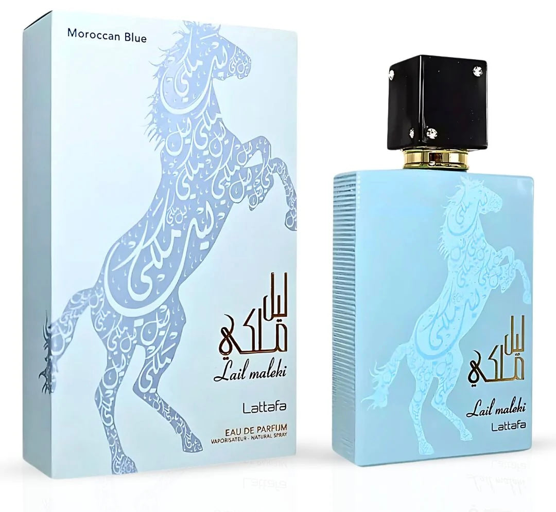 Lattafa Lail Maleki Moroccan Blue Eau De Parfum 3.4 oz /100 ml