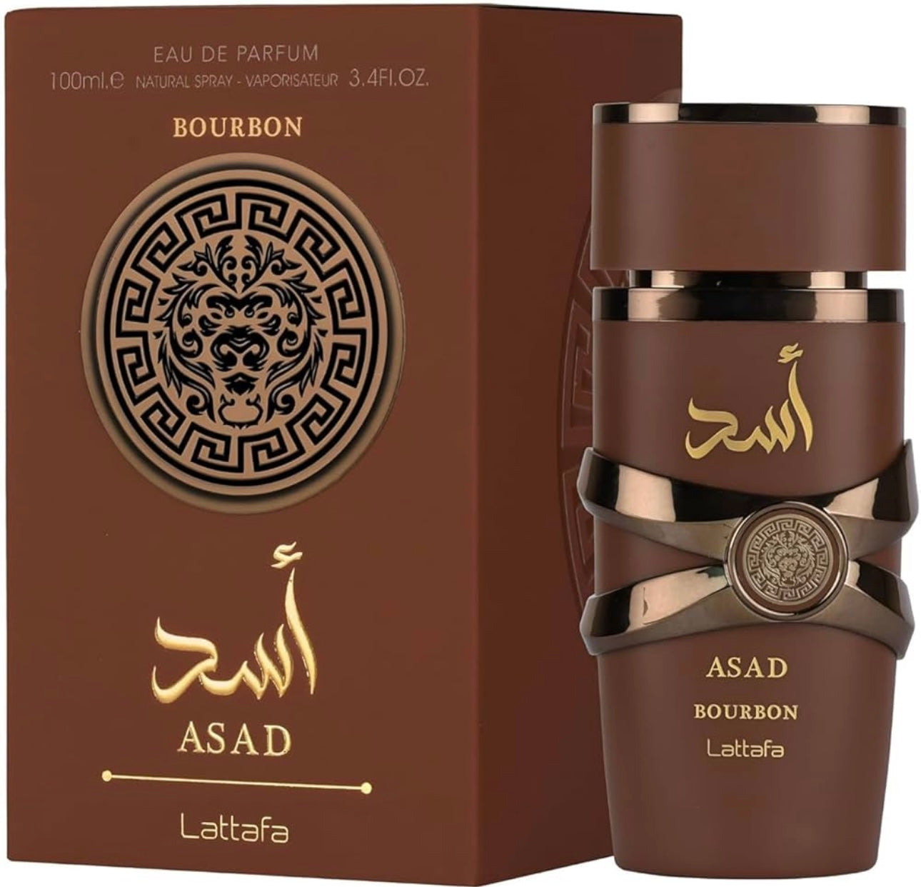 Lattafa Asad Bourbon for Unisex Eau de Parfum Spray 3.4 oz / 100 ml