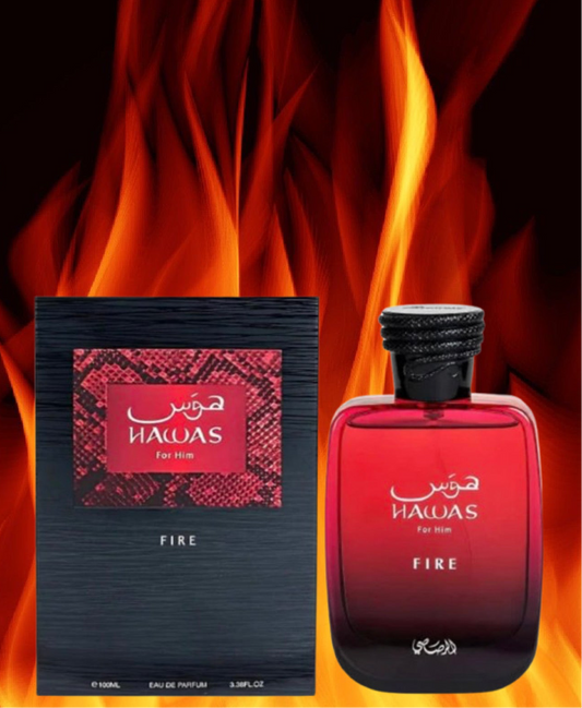 HAWAS FIRE MEN EDP - 100MI (3.40z) By Rasasi