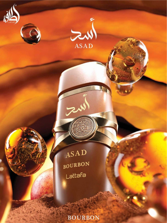 Lattafa Asad Bourbon for Unisex Eau de Parfum Spray 3.4 oz  / 100 ml