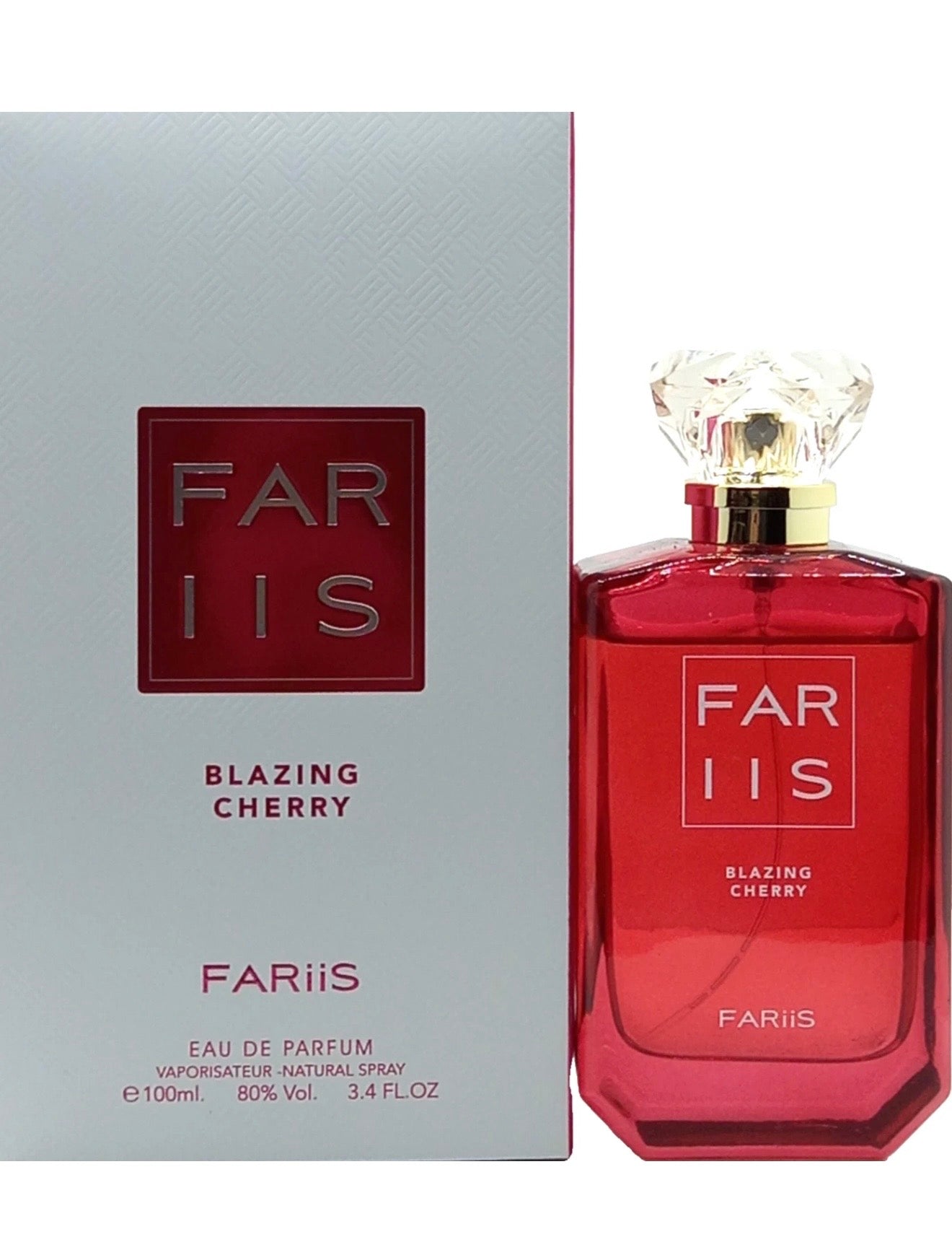 FARIIS BLAZING CHERRY EAU DE PARFUM SPRAY UNISEX 3.4 Oz / 100 ml BRAND NEW.