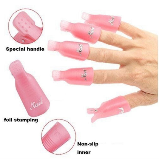 10 Pcs Gel Nail Polish Remover Clips