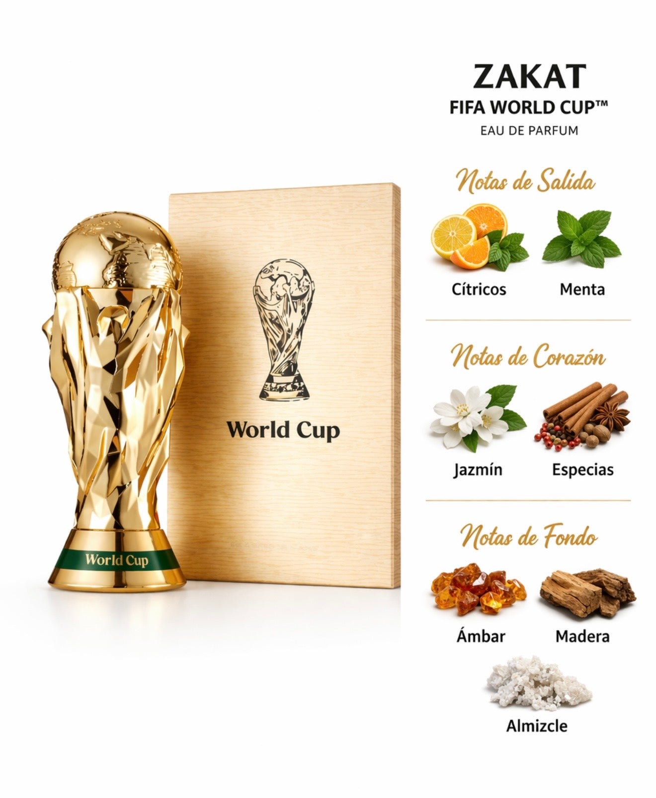 World Cup By ZAKAT EDP 2.7oz  Soccer Inspired Men Fresh Cologne Sealed