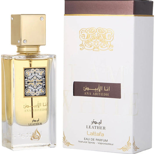 Lattafa Ana Abiyedh Leather EDP 2 oz Spray Unisex Perfume Elegant Scent