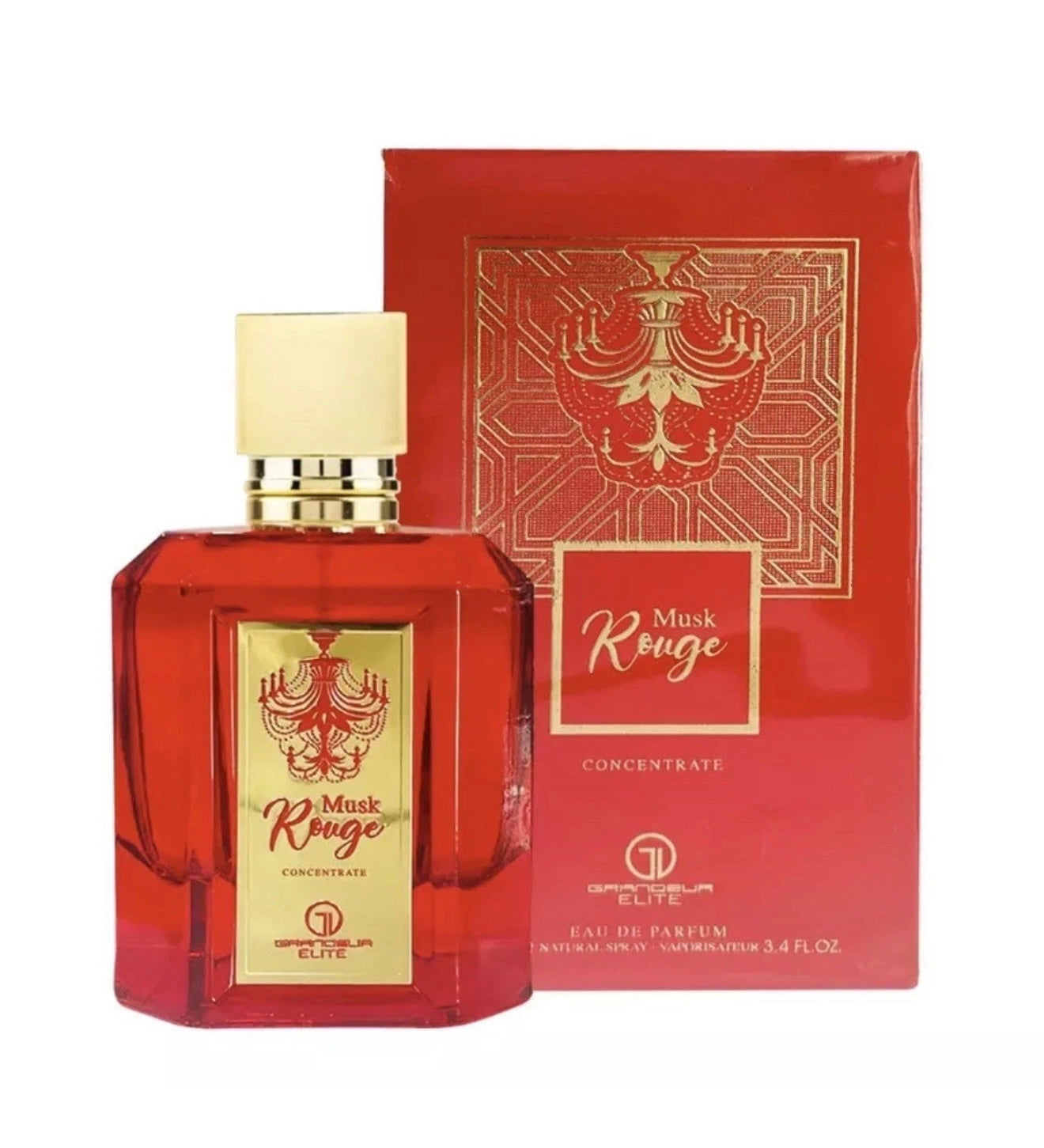 GRANDEUR ELITE Musk Rouge Concentrate Eau De Parfum  3.4 OZ/ 100 ML NEW SEALED