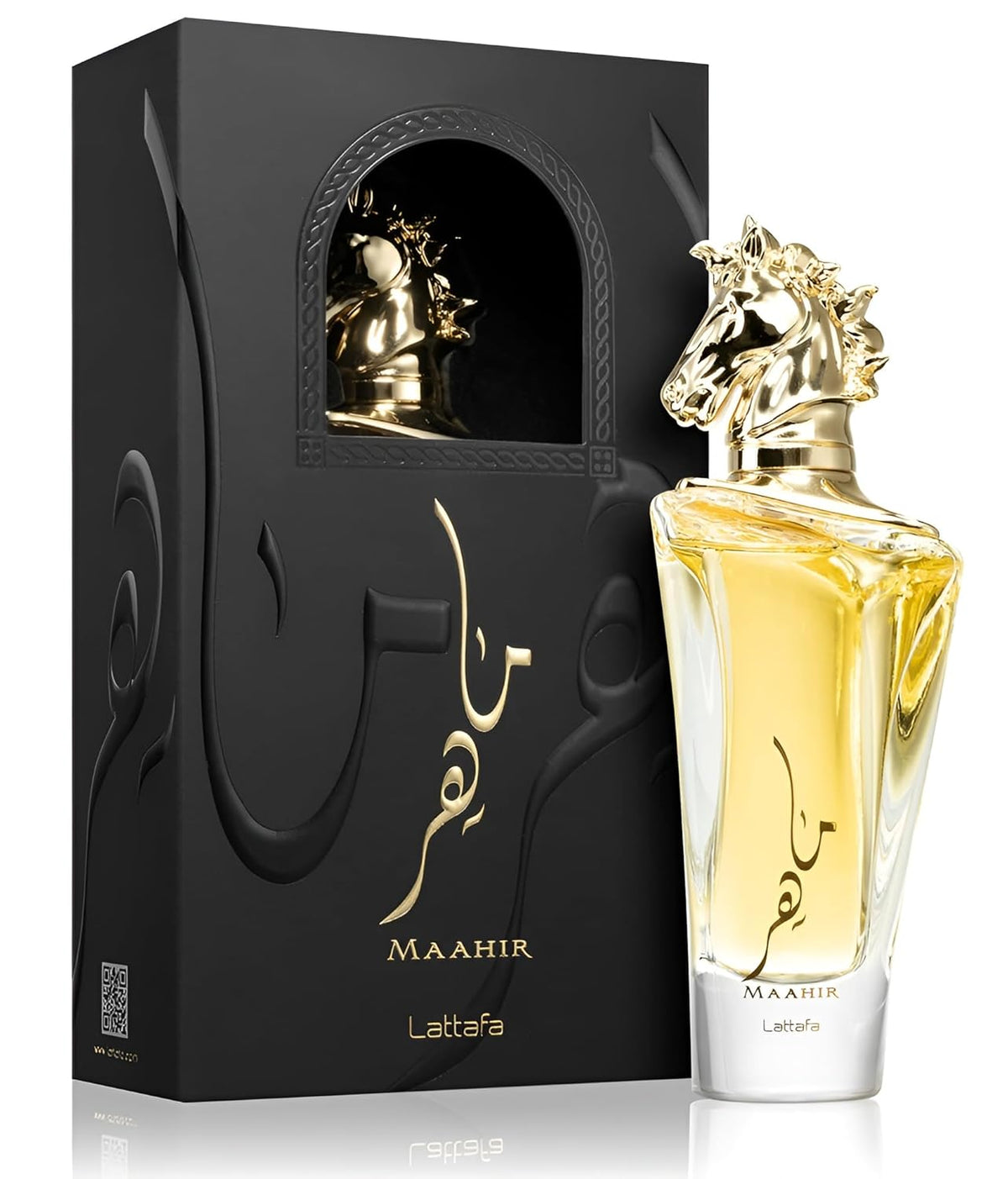 Maahir by Lattafa Eau de Parfum for Men/Women Gold Horse Bottle 3.4 oz /100 ml