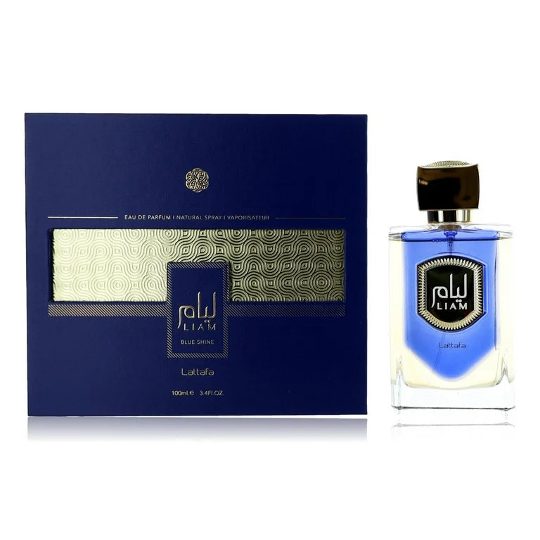 Lattafa Liam Blue Shine 3.4 Oz Eau De Parfum Spray New