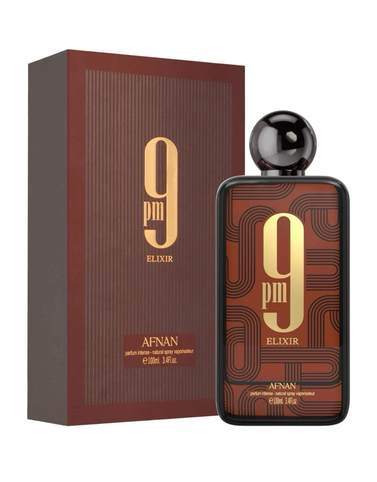 9pm Elixir by Afnan 3.4 Oz Parfum Intense Spray Unisex New Launch