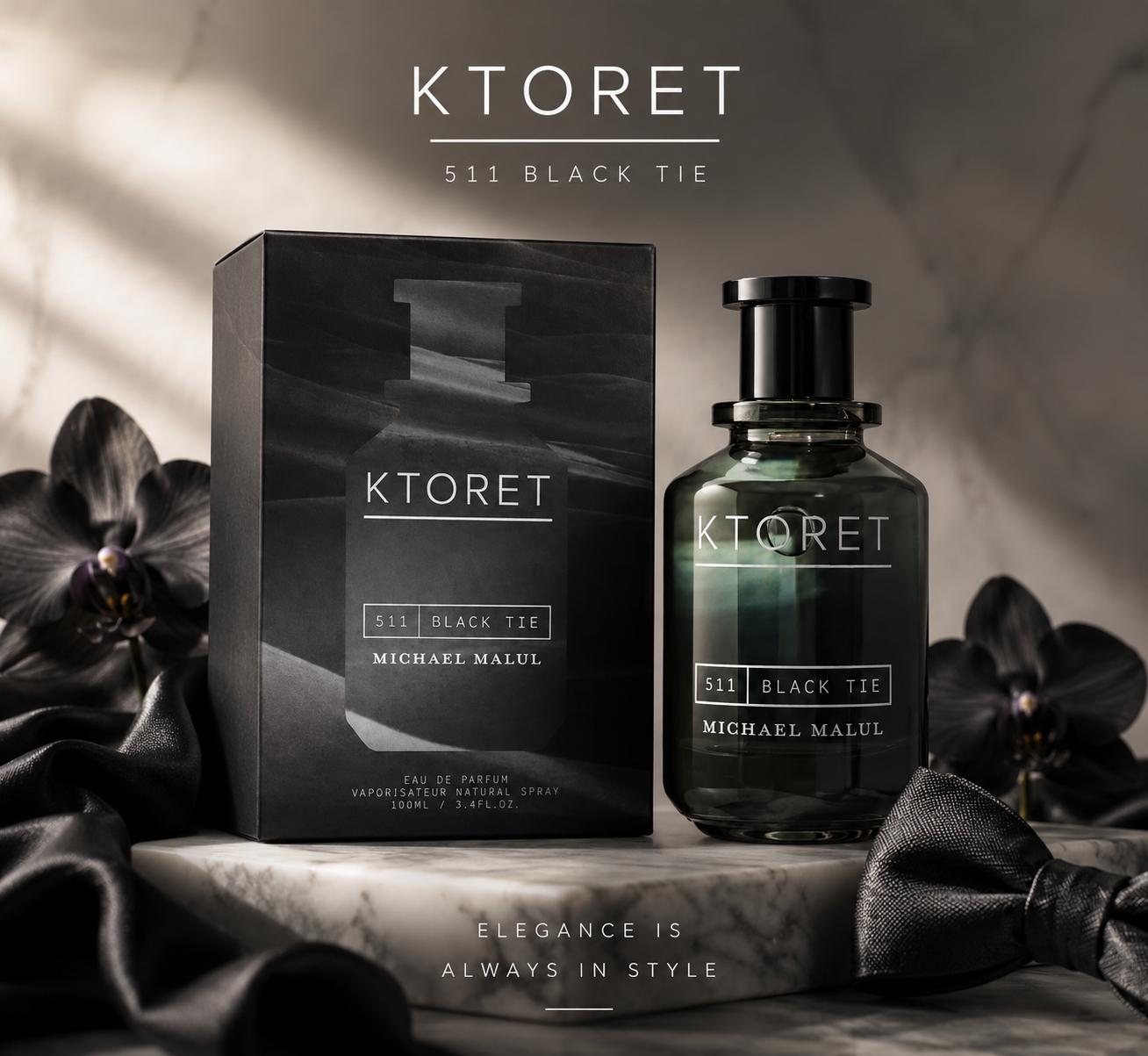 Ktoret 511 Black Tie By Michael Malul For Men 3.4oz EDP Spray